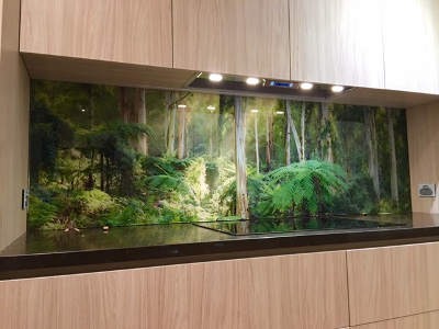 Photo Printed on Glass for Kitchen Splashback